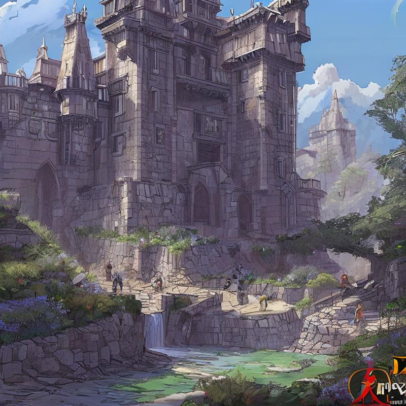 01611-3402242389-a castle with waterfalls and gardens and stone walls in a giant castle with a marketplace off in the distance in a castle InkSke.png